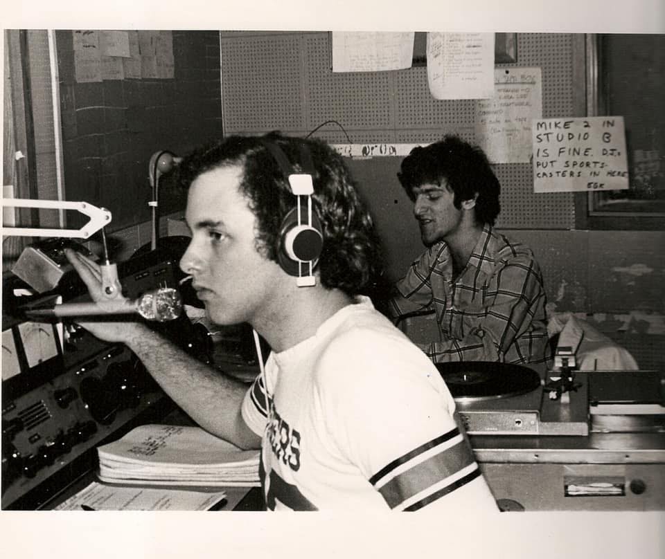 The B&W photo was taken at WRSU circa 1980 when Lenny Weiner was hosting his morning show at Rutgers and I was his side kick.  We did this show together in 1979-80 and 1980-81.  Such a great time and awesome memories!</br>Jim Berman